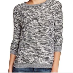Baldwin Grey Marled Knit Pocket Sweater S